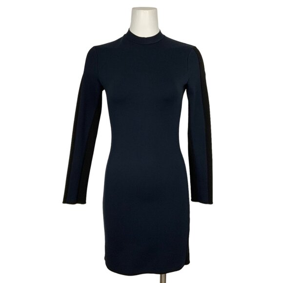 rag & bone Dresses & Skirts - Rag & Bone/Jean Reilly Scuba Dress XS Navy Blue Black Mini Long Sleeve Bodycon